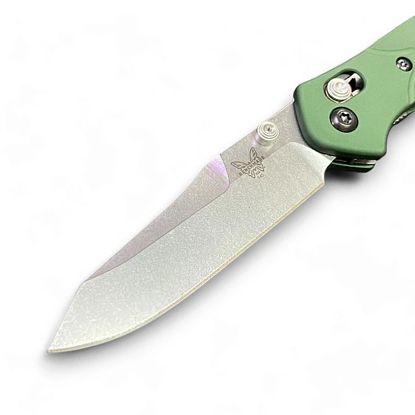 Benchmade MINI OSBORNE 綠鋁柄銀刃折刀/CPM-S30V鋼-0
