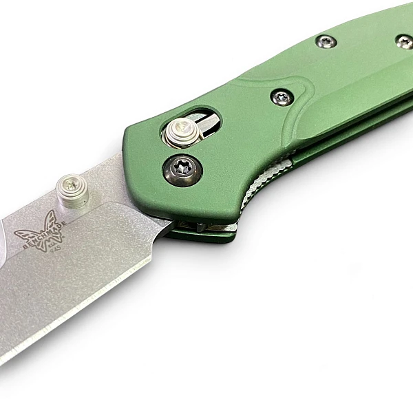 Benchmade MINI OSBORNE 綠鋁柄銀刃折刀/CPM-S30V鋼-0