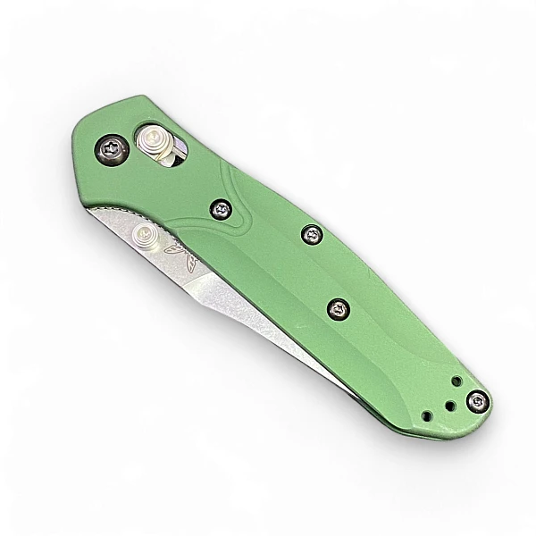 Benchmade MINI OSBORNE 綠鋁柄銀刃折刀/CPM-S30V鋼-0