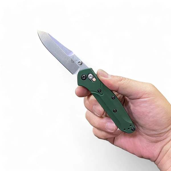 Benchmade MINI OSBORNE 綠鋁柄銀刃折刀/CPM-S30V鋼-0