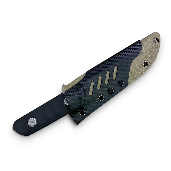 Maxace YATAGARASU 八呎鳥日式短刀 黑G10柄/SLD夾鋼/碳纖K鞘-0