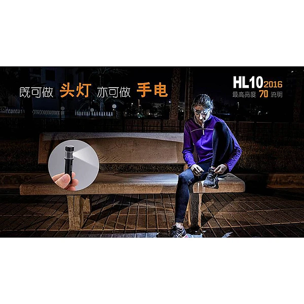 Fenix HL10 迷你多用途頭燈(金色) 70流明 AAA電池-0