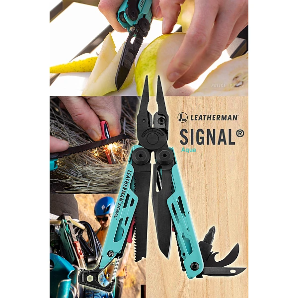 Leatherman SIGNAL 工具鉗-水波綠/附尼龍套/贈D型扣-0