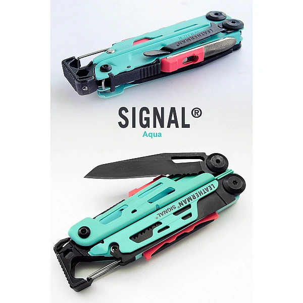 Leatherman SIGNAL 工具鉗-水波綠/附尼龍套/贈D型扣-0