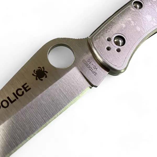 Spyderco POLICE MODEL™ 美國警用不鏽鋼柄折刀-0