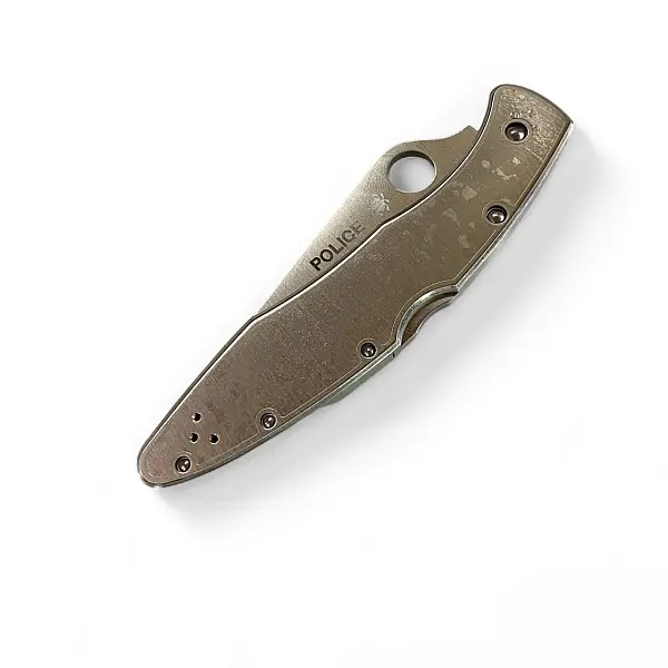 Spyderco POLICE MODEL™ 美國警用不鏽鋼柄折刀-0