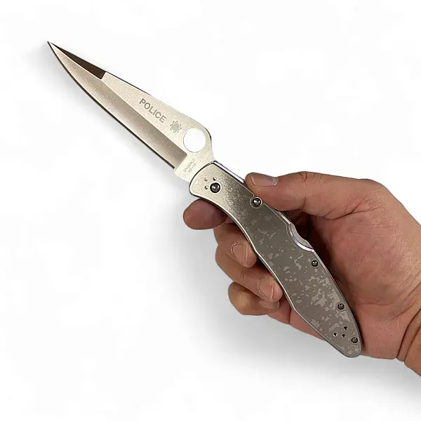 Spyderco POLICE MODEL™ 美國警用不鏽鋼柄折刀-0