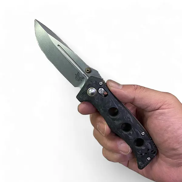 Benchmade Mini Adamas 大理石紋碳纖柄折刀-0