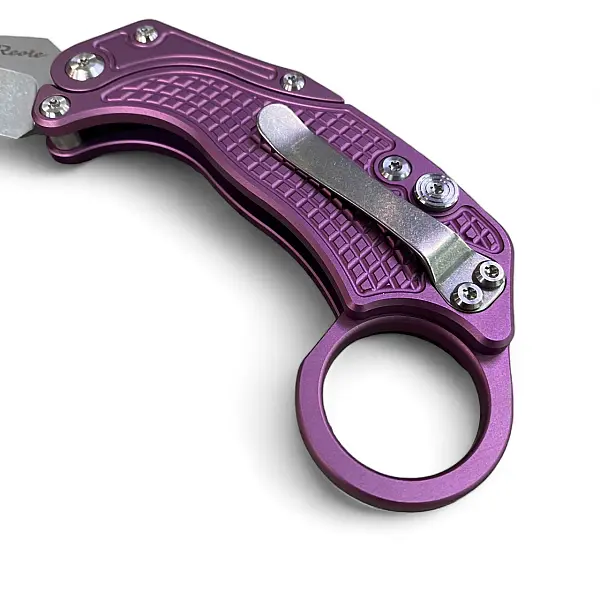 Reate EXO-K-L Exoskeleton 重力刀 紫鋁柄/石洗刃/附訓練刀 <單一特價>-0