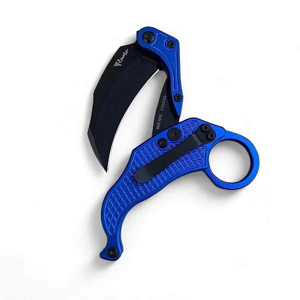 Reate EXO-K-M Exoskeleton 重力刀 藍鋁柄/黑刃/附訓練刀 <單一特價>-0