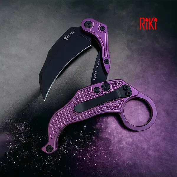 Reate EXO-K-K Exoskeleton 重力刀 紫鋁柄/黑刃/附訓練刀 <單一特價>-0