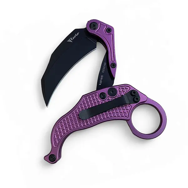 Reate EXO-K-K Exoskeleton 重力刀 紫鋁柄/黑刃/附訓練刀 <單一特價>-0