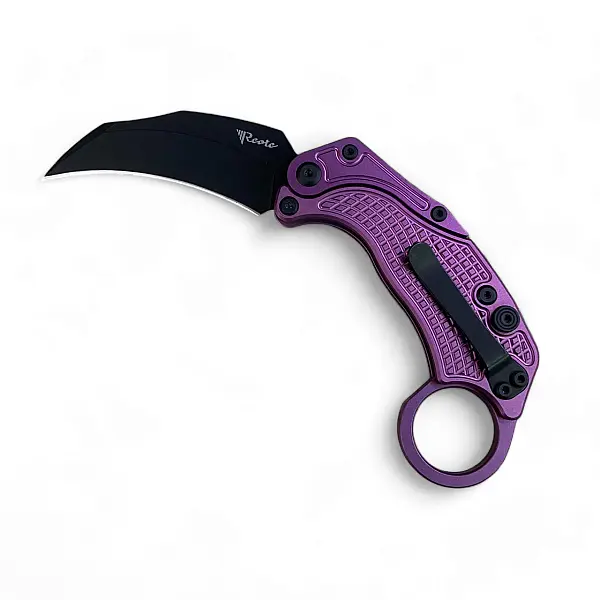 Reate EXO-K-K Exoskeleton 重力刀 紫鋁柄/黑刃/附訓練刀 <單一特價>-0