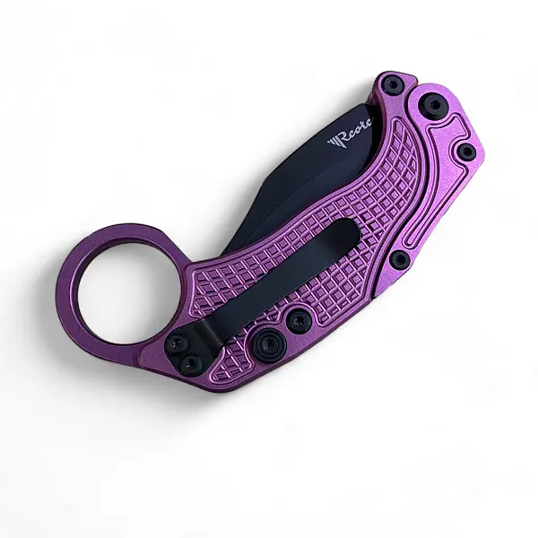 Reate EXO-K-K Exoskeleton 重力刀 紫鋁柄/黑刃/附訓練刀 <單一特價>-0