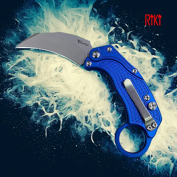 Reate EXO-K-N Exoskeleton 重力刀 藍鋁柄/石洗刃/附訓練刀 <單一特價>-0