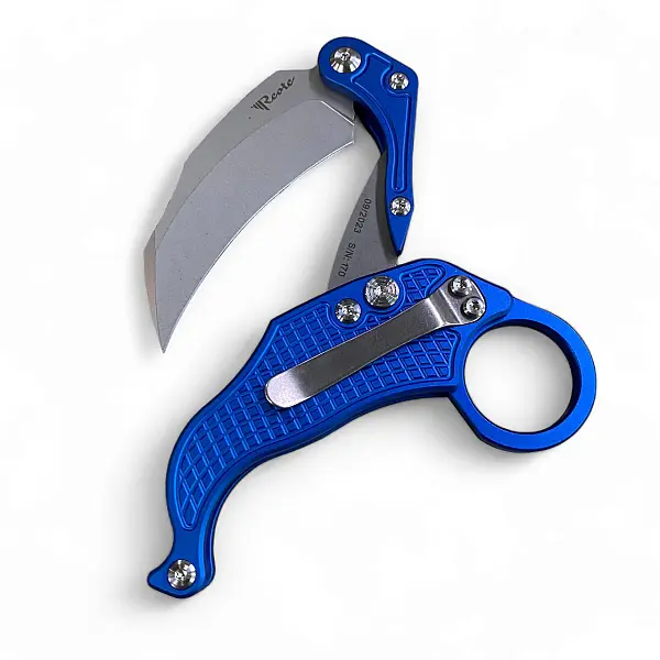 Reate EXO-K-N Exoskeleton 重力刀 藍鋁柄/石洗刃/附訓練刀 <單一特價>-0