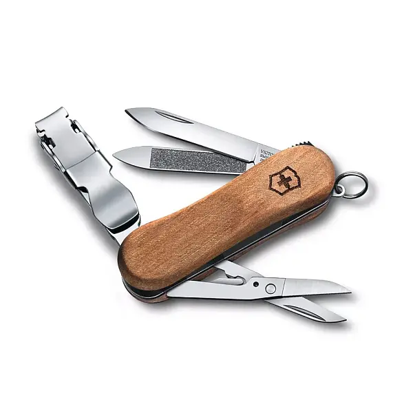 Victorinox NAIL CLIP WOOD 65mm 6用核桃木柄瑞士刀 0.6461.63-0