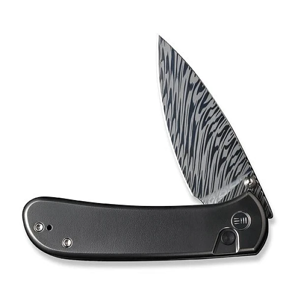 Weknife Qubit 拇指柱按鈕鎖/大馬鋼/橙皮紋鈦柄折刀-0