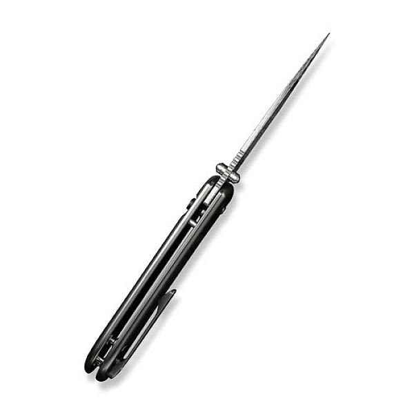 Weknife Qubit 拇指柱按鈕鎖/大馬鋼/橙皮紋鈦柄折刀-0