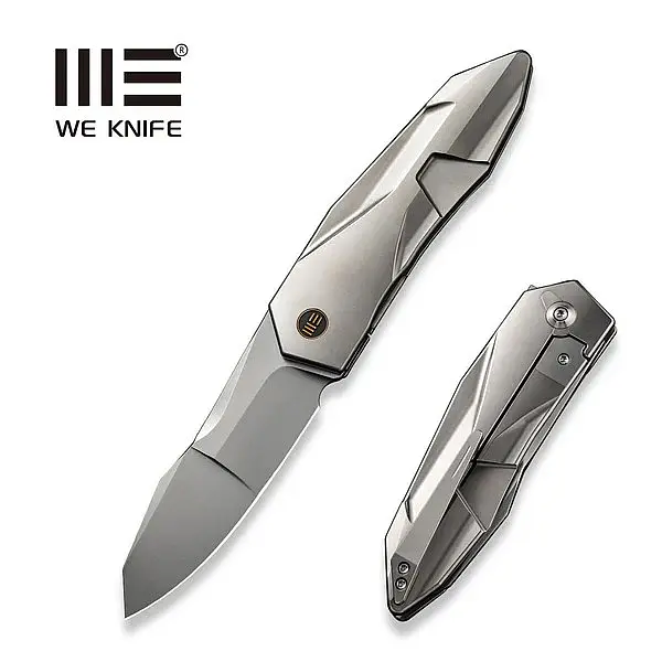 WEKNIFE GTC Solid 拋光噴砂鈦柄折刀 CPM-20CV