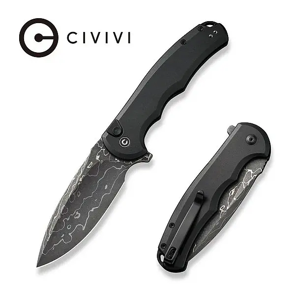 Civivi PRAXIS 大馬鋼/黑鋁柄/按鈕鎖折刀