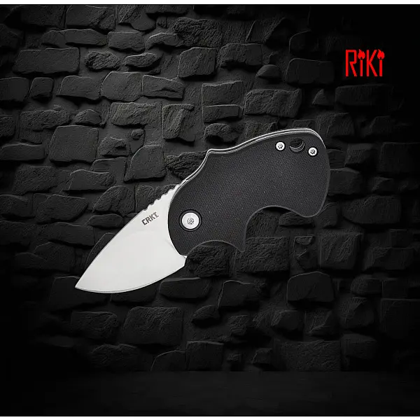 CRKT Orca Assisted 迷你黑柄折刀-0