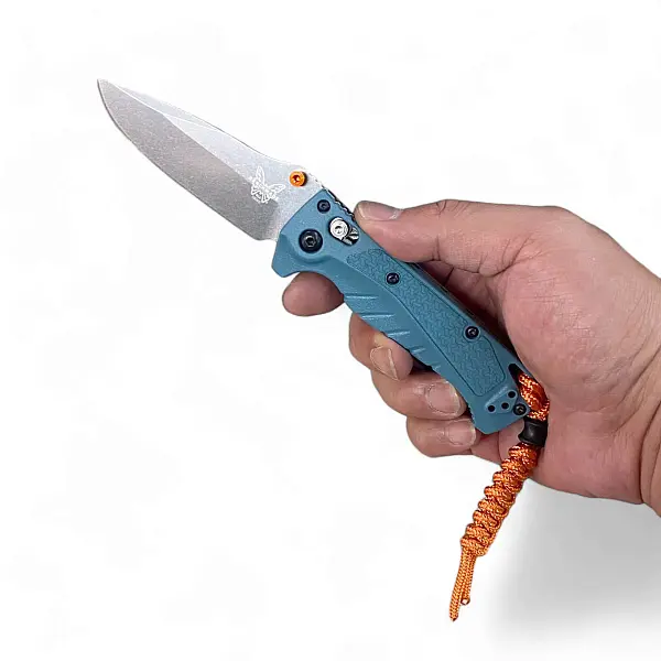 Benchmade MINI ADIRA™ 海藍Grivory柄 AXIS鎖折刀-0