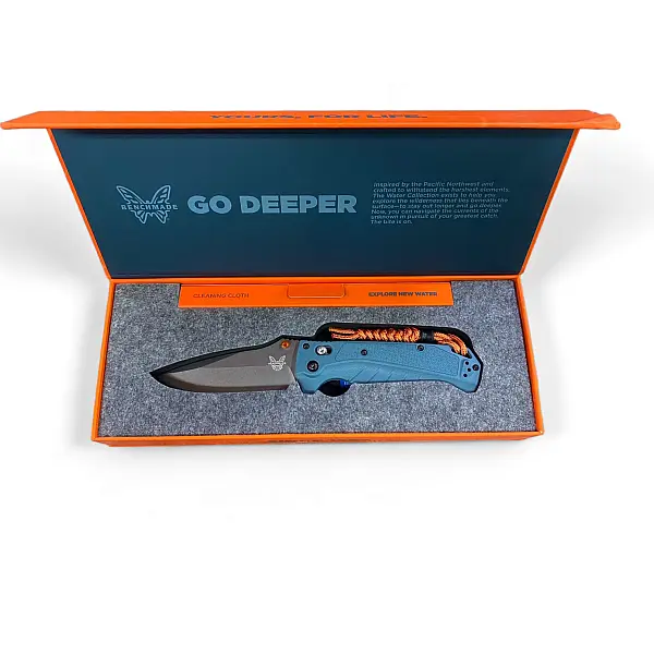 Benchmade Adira 海藍Grivory柄 AXIS鎖折刀-0