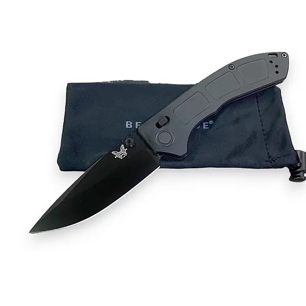 Benchmade NARROWS AXIS黑色鈦柄折刀-M390鋼黑色DLC處理
