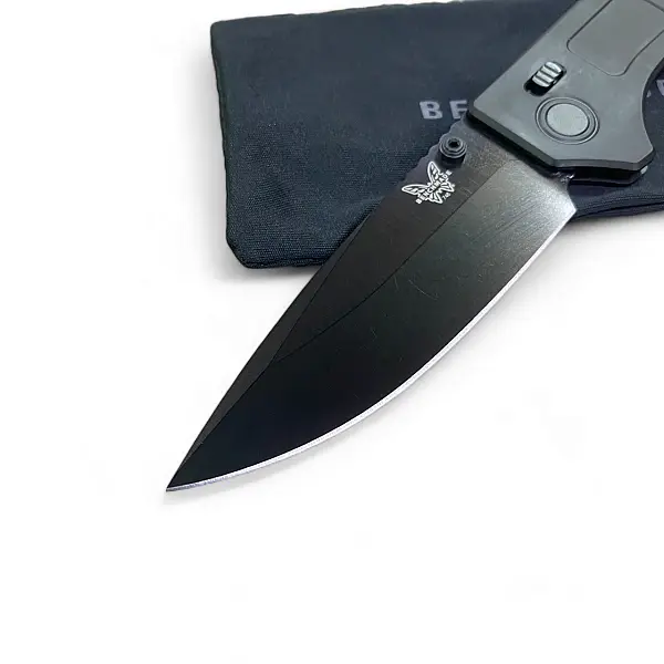 Benchmade NARROWS AXIS黑色鈦柄折刀-M390鋼黑色DLC處理-0