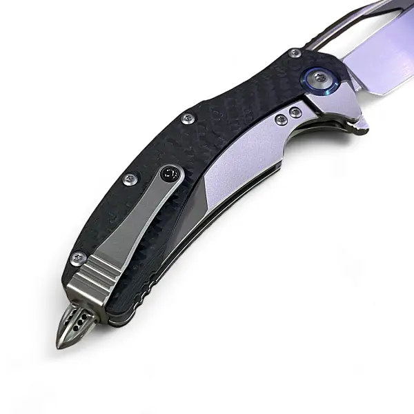 Microtech Matrix 鈦合金鑲碳纖柄/M390鋼折刀-0