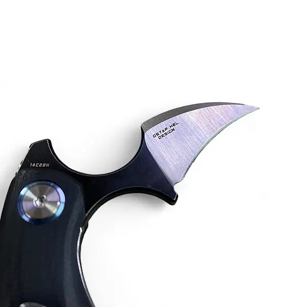 Bestech STRELIT 黑銀雙色摺疊手刺 14C28N鋼/黑G10柄-0