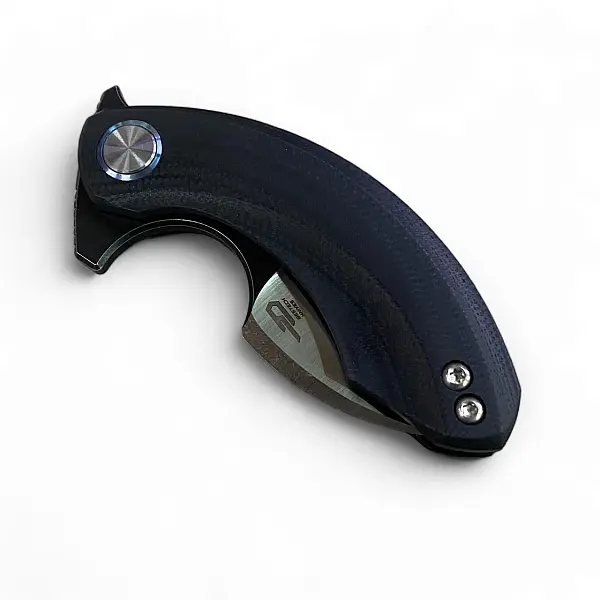 Bestech STRELIT 黑銀雙色摺疊手刺 14C28N鋼/黑G10柄-0