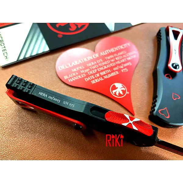 Microtech HERA TWIN FLAMES OTF雙色D/E刃 限量版情人對刀-0