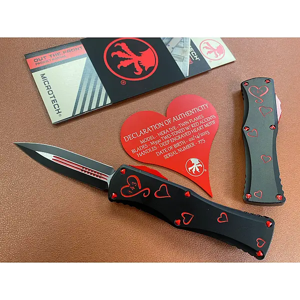 Microtech HERA TWIN FLAMES OTF雙色D/E刃 限量版情人對刀-0