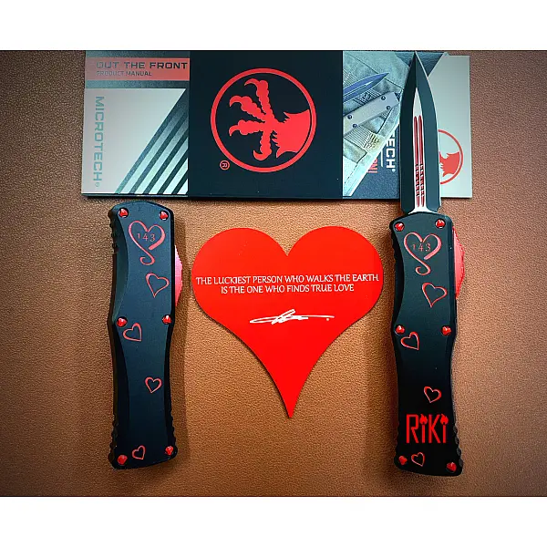 Microtech HERA TWIN FLAMES OTF雙色D/E刃 限量版情人對刀-0