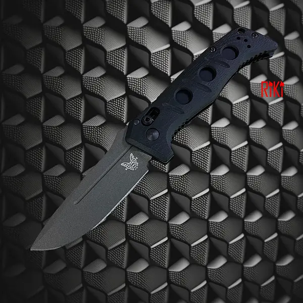 Benchmade MINI Auto Adamas 黑G10柄自動折刀-0