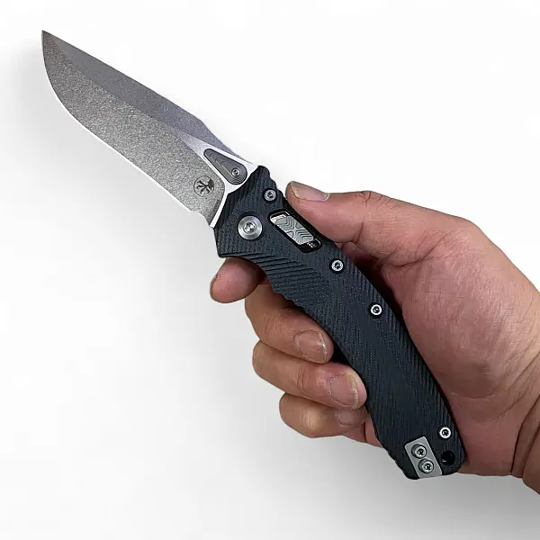 Microtech AMPHIBIAN RAM LOK 黑柄石洗面折刀-0