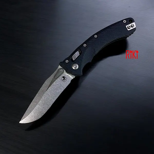 Microtech AMPHIBIAN RAM LOK 黑柄石洗面折刀-0