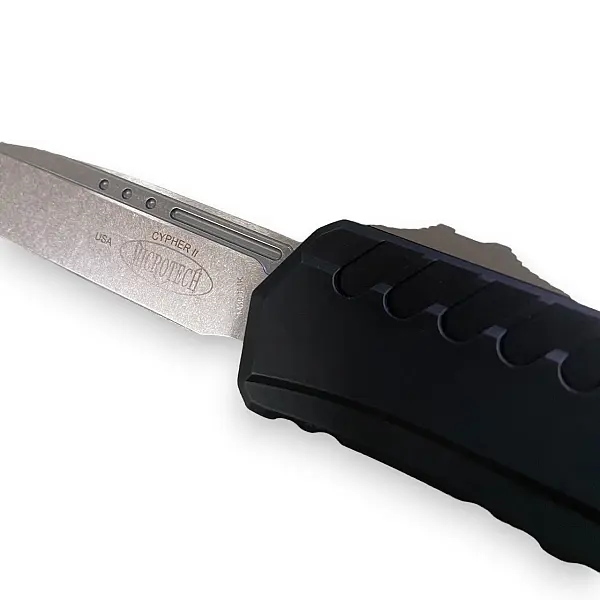 Microtech Cypher II S/E 黑鋁柄/石洗緞面/OTF自動刀<單一特價>-0