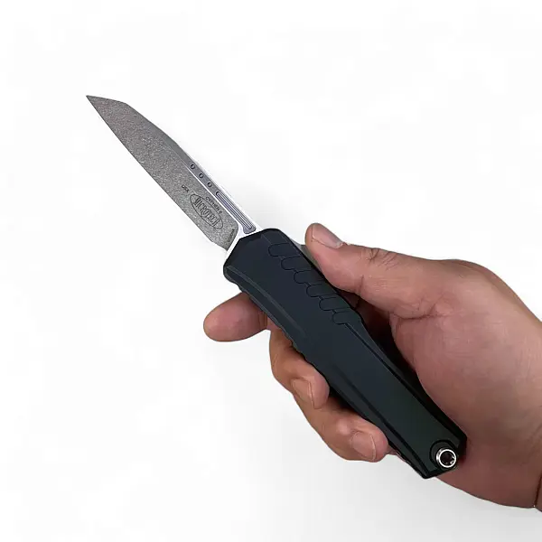 Microtech Cypher II S/E 黑鋁柄/石洗緞面/OTF自動刀<單一特價>-0