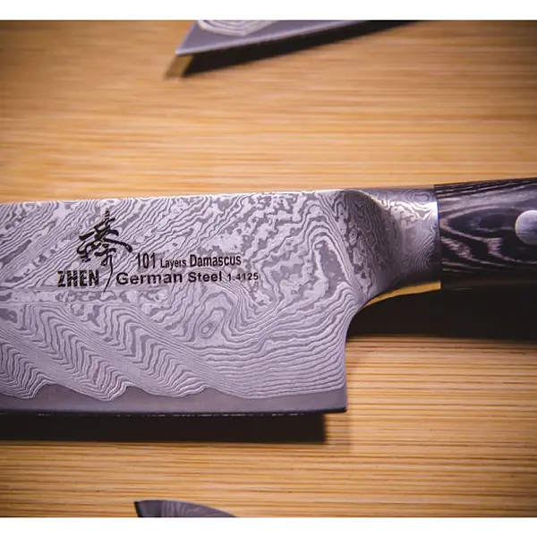 ZHEN臻 德國101層大馬鋼 240mm 劍型主廚料理刀 <單一特價>-0