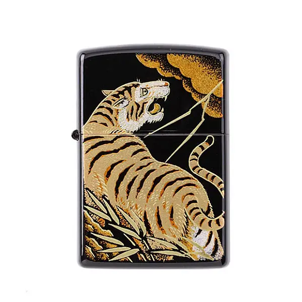 Zippo 日系本金蒔繪(虎)打火機-贈大油