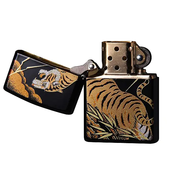 Zippo 日系本金蒔繪(虎)打火機-贈大油 <不二價>-0