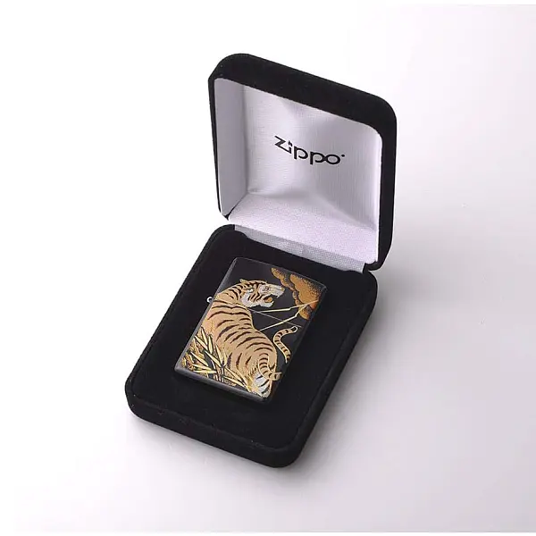Zippo 日系本金蒔繪(虎)打火機-贈大油 <不二價>-0