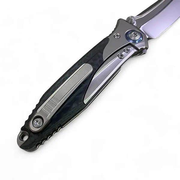 Microtech BRAVO MINI M390鋼/鈦合金鑲碳纖柄/Tanto刃折刀 <單一特價>-0