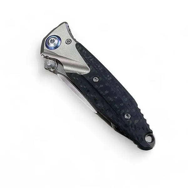 Microtech BRAVO MINI M390鋼/鈦合金鑲碳纖柄/Tanto刃折刀 <單一特價>-0