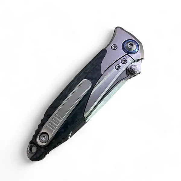 Microtech BRAVO MINI M390鋼/鈦合金鑲碳纖柄/Tanto刃折刀 <單一特價>-0