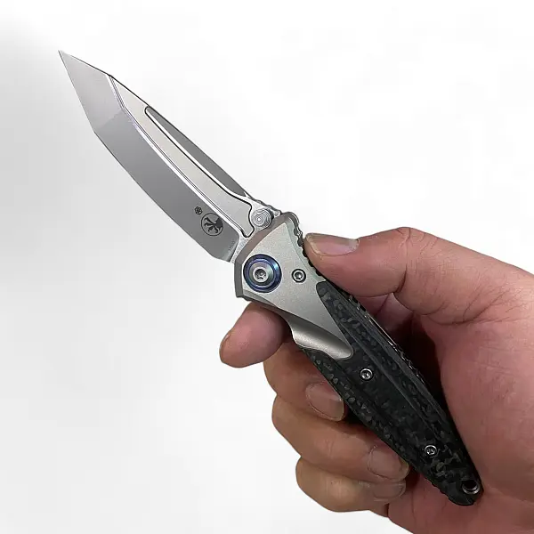 Microtech BRAVO MINI M390鋼/鈦合金鑲碳纖柄/Tanto刃折刀 <單一特價>-0