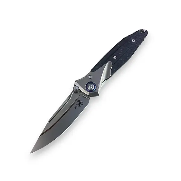 Microtech BRAVO MINI M390鋼/鈦合金鑲碳纖柄/水滴刃